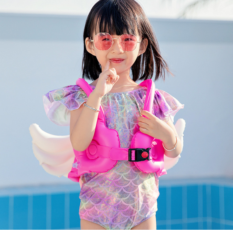 Kamizelka do pływania dla dzieci, rozmiar M, skrzydełka