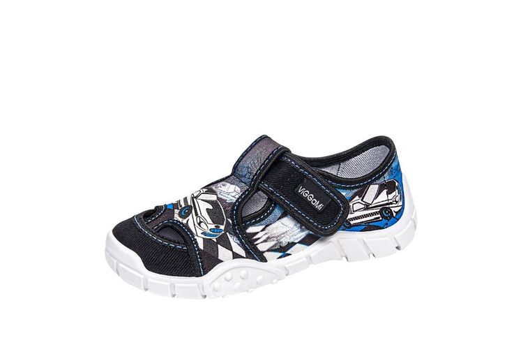 Kapcie chłopięce, czarne, Adaś, Vi-GGa-Mi