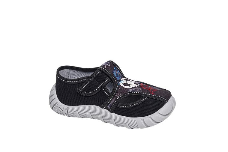 Kapcie chłopięce, czarne, Tubiś, Vi-GGa-Mi