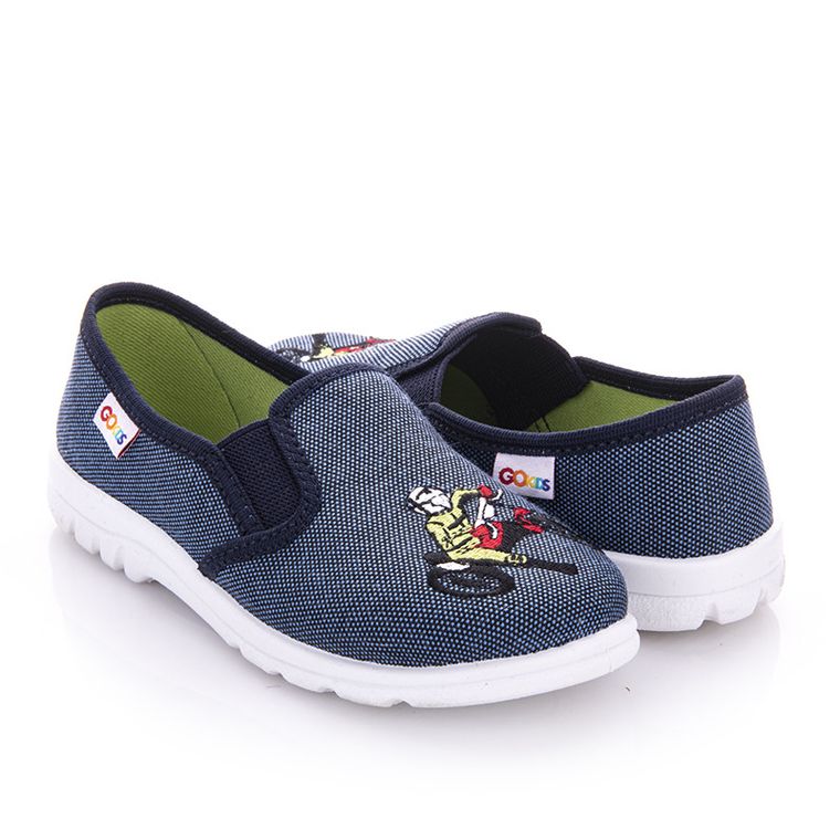 Kapcie chłopięce, niebieskie, Piotruś, GoKids