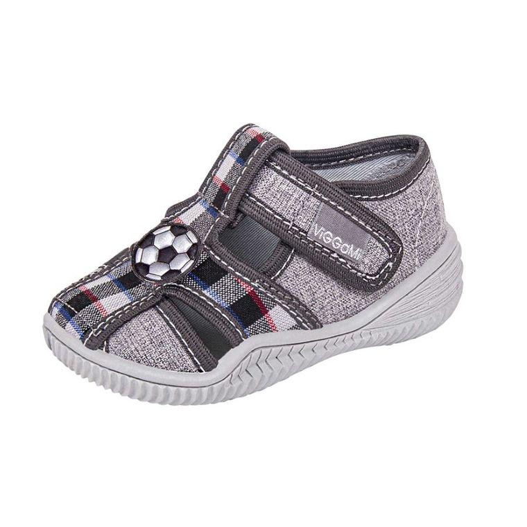 Kapcie chłopięce, szare, Vi-GGa-Mi