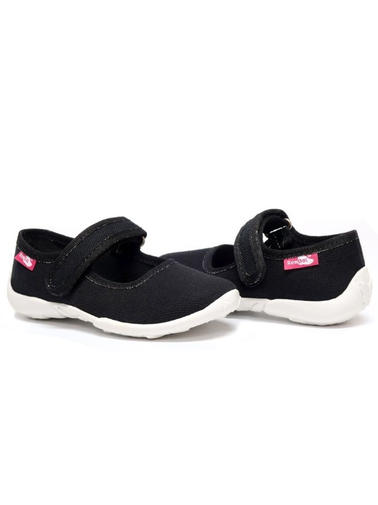 Kapcie dziewczęce, czarne, RenBut