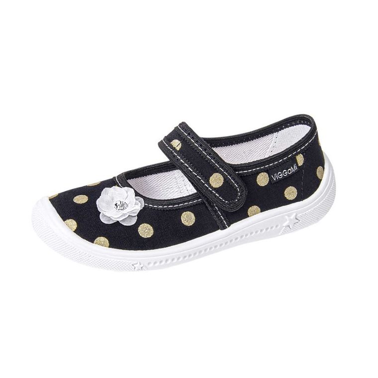 Kapcie dziewczęce, czarne, Vi-GGa-Mi