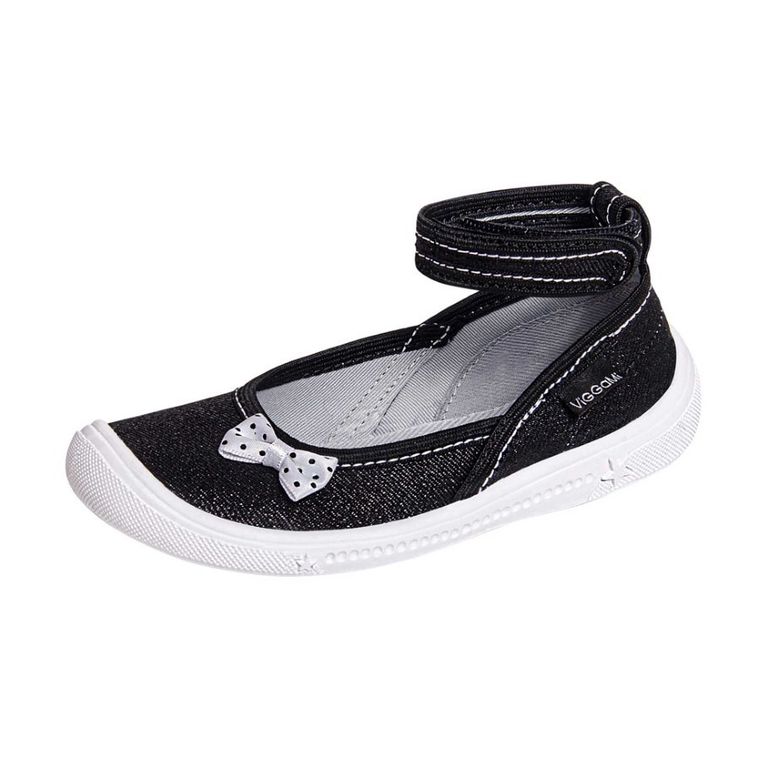 Kapcie dziewczęce, czarne, Vi-GGa-Mi