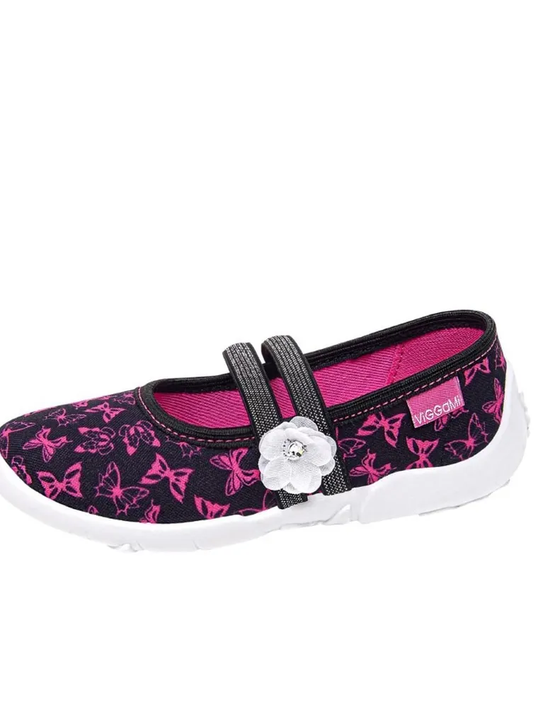 Kapcie dziewczęce, czarne, Vi-GGa-Mi