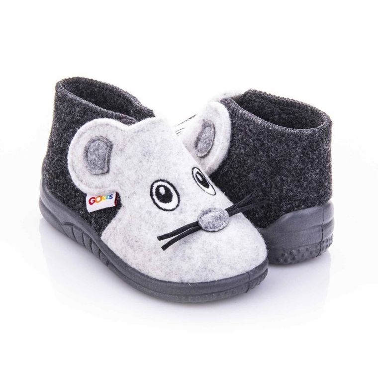 Kapcie dziewczęce, filcowe, mix, GoKids