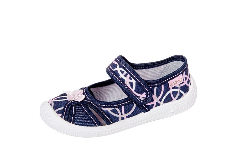 Kapcie dziewczęce, granatowe, Aga, Vi-GGa-Mi