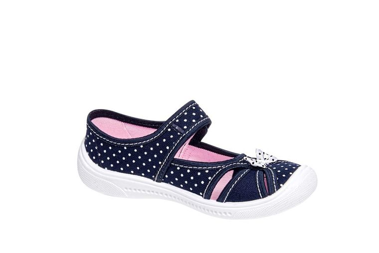 Kapcie dziewczęce, granatowe, Lea, Vi-GGa-Mi