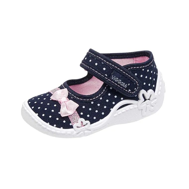 Kapcie dziewczęce, granatowe, Maja, Vi-GGa-Mi