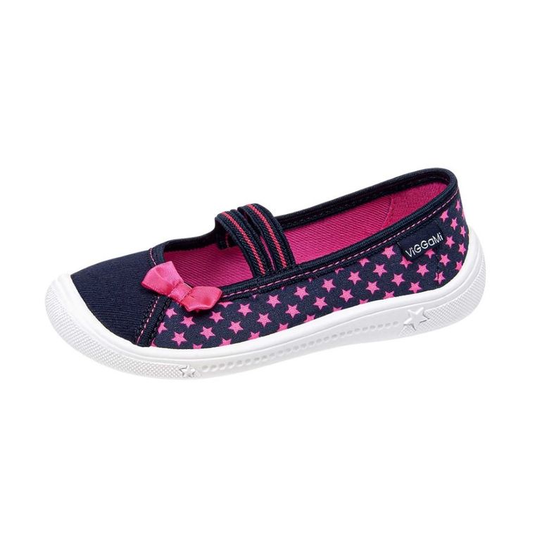 Kapcie dziewczęce, granatowe, Vi-GGa-Mi