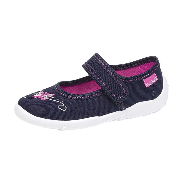 Kapcie dziewczęce, granatowe, Vi-GGa-Mi