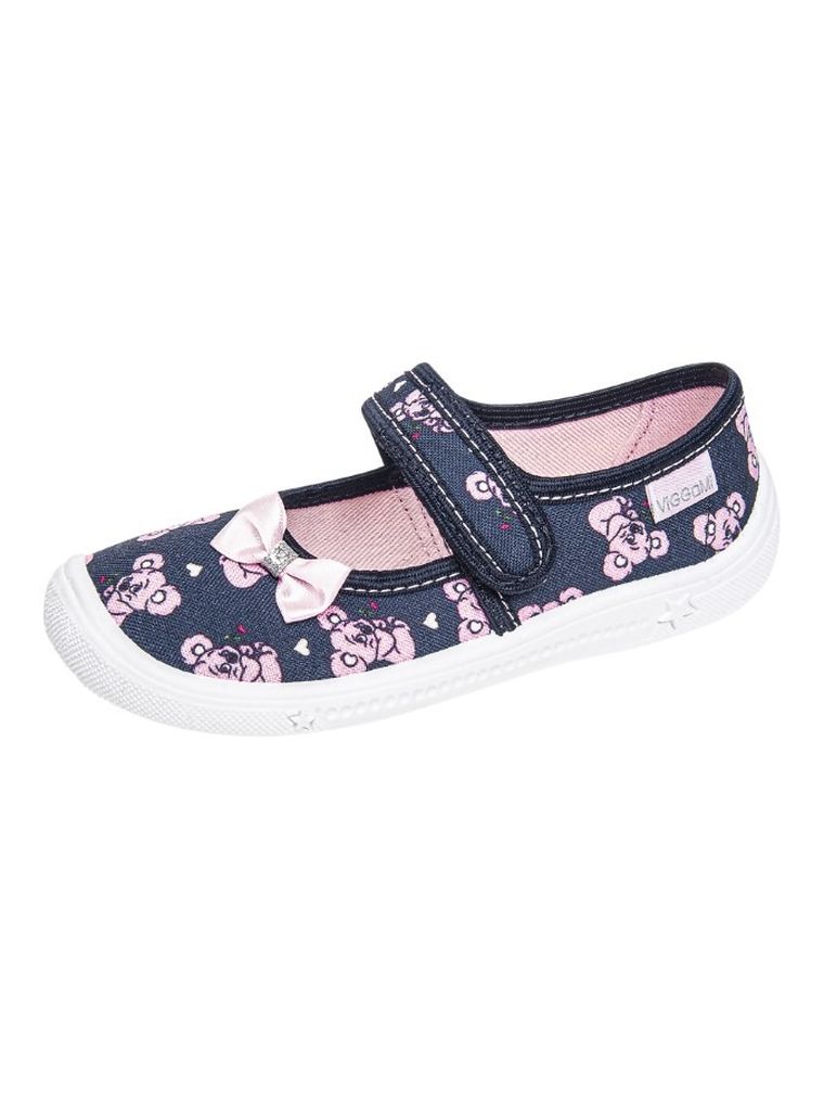 Kapcie dziewczęce, granatowe, Vi-GGa-Mi
