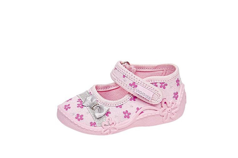 Kapcie dziewczęce, różowe, Alicja, Vi-GGa-Mi