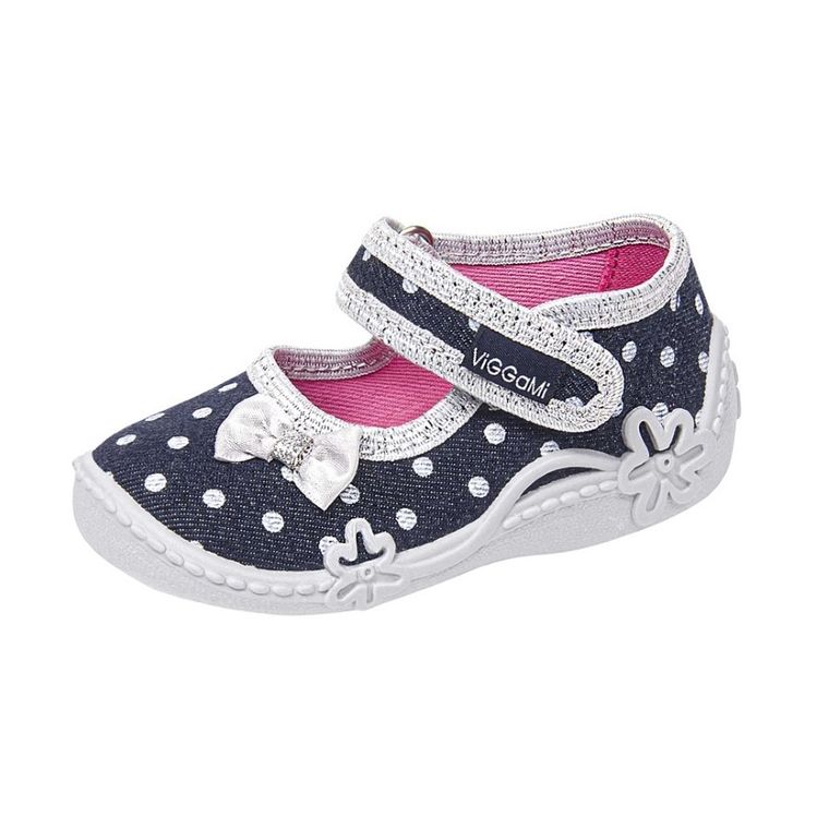 Kapcie dziewczęce, szare, Vi-GGa-Mi