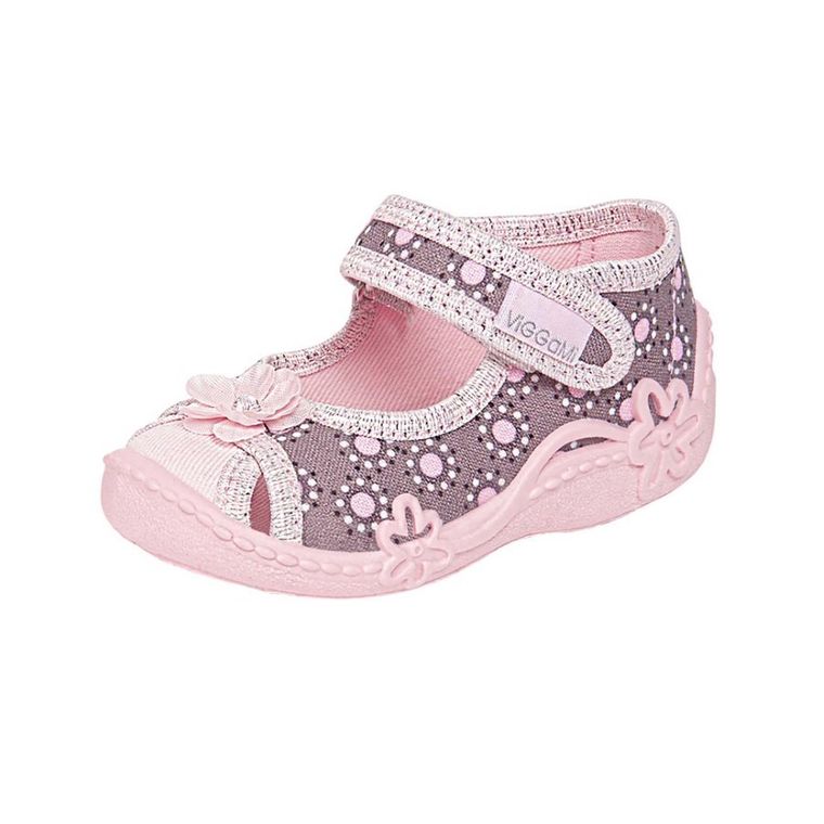 Kapcie dziewczęce, szare, Vi-GGa-Mi