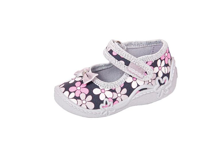 Kapcie dziewczęce, szare, Zosia, Vi-GGa-Mi