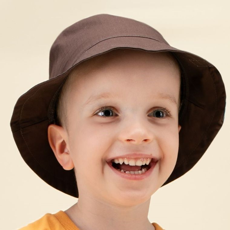 Kapelusz chłopięcy, brązowy, Pinokio