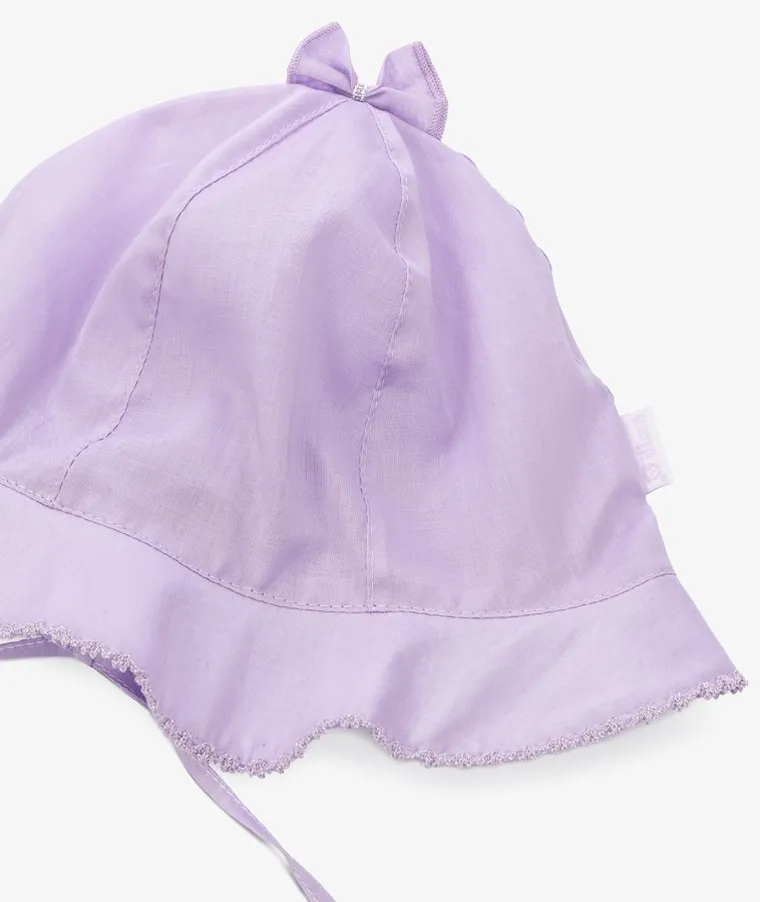 Kapelusz dziewczęcy, wiązany, fioletowy, Iltom