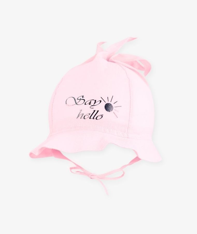 Kapelusz dziewczęcy, wiązany, różowy, wiązany, Iltom