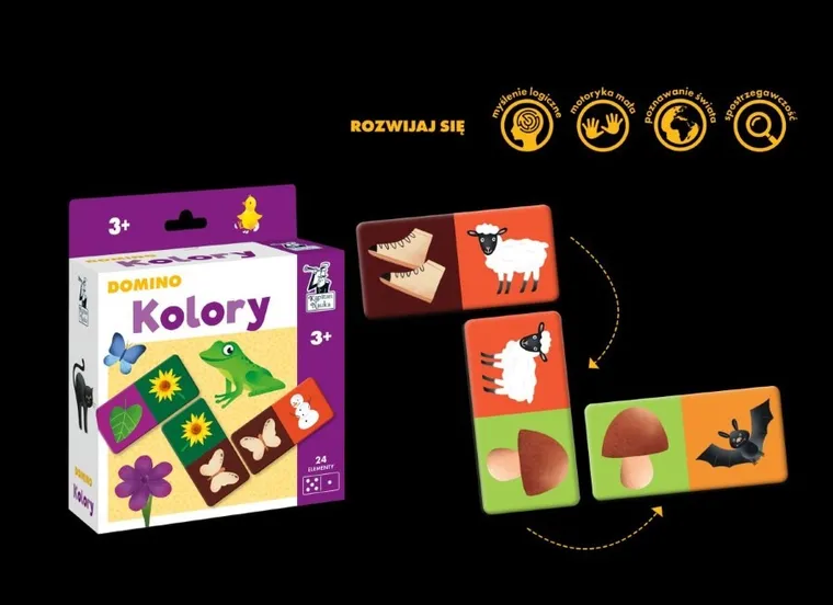 Kapitan Nauka. Domino, Kolory, gra familijna