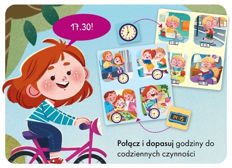 Kapitan Nauka. Gra w zegar. Która to godzina? gra edukacyjna