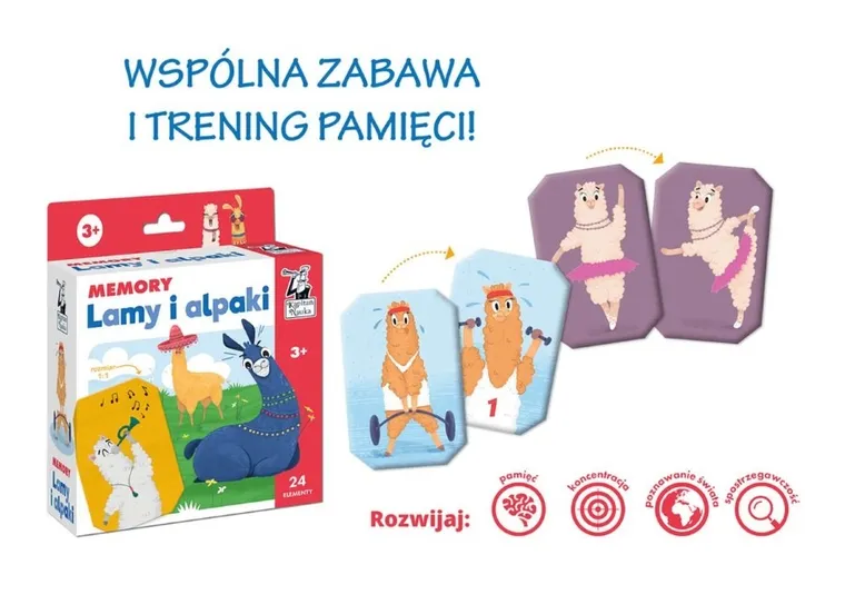 Kapitan Nauka. Lamy i alpaki, gra memory