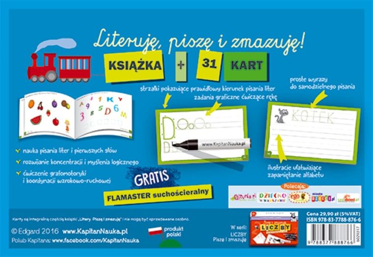 Kapitan Nauka. Litery. Piszę i zmazuję