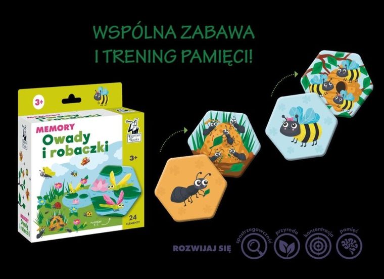 Kapitan Nauka. Memory, Owady i robaczki, gra familijna