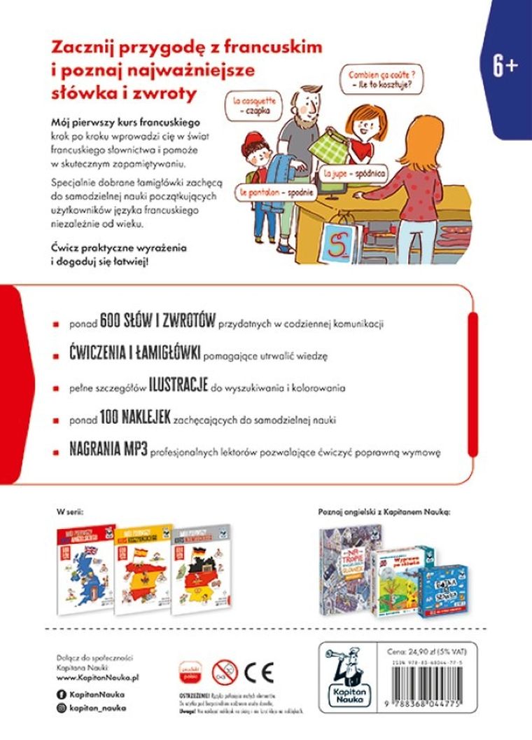 Kapitan Nauka. Mój pierwszy kurs francuskiego. 600 słów i zwrotów