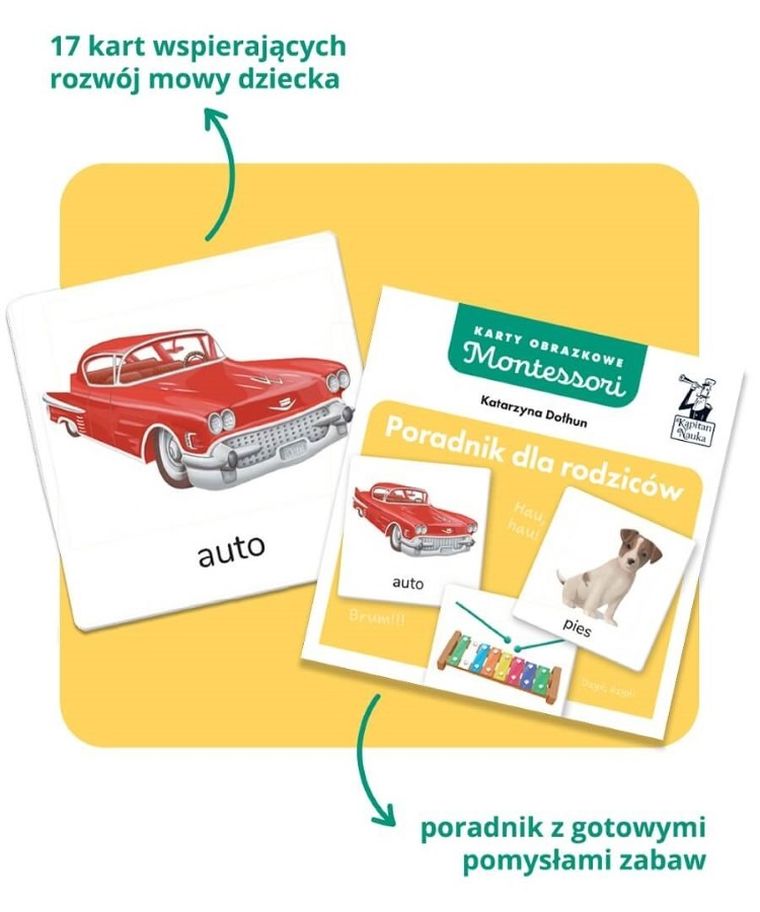 Kapitan Nauka. Montessori. Karty obrazkowe. Dźwięki. 1-3 lata