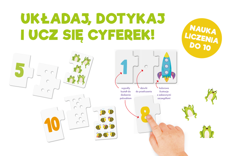 Kapitan Nauka. Puzzle sensoryczne. Cyferki