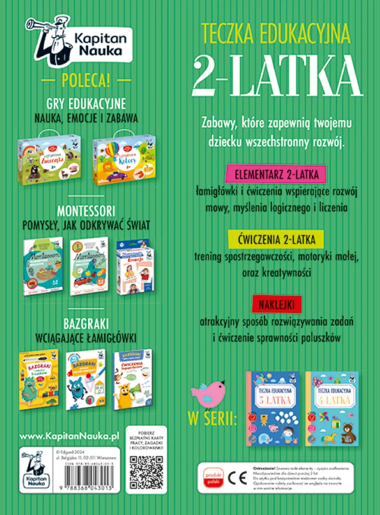 Kapitan Nauka. Teczka edukacyjna 2-latka
