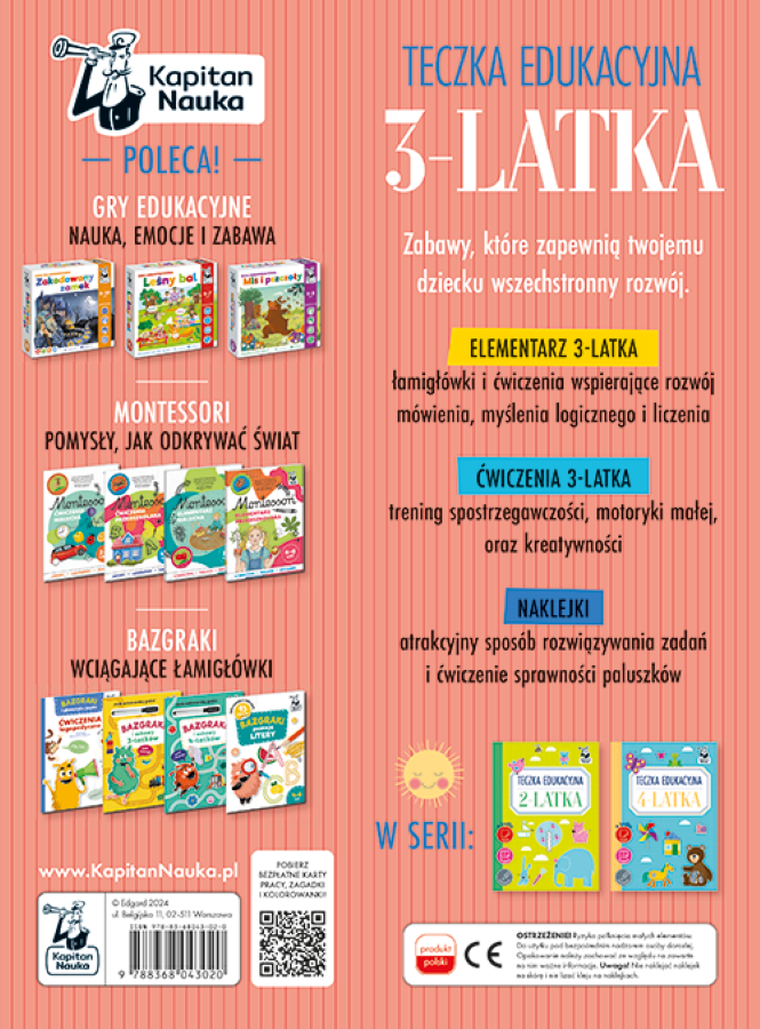 Kapitan Nauka. Teczka edukacyjna 3-latka