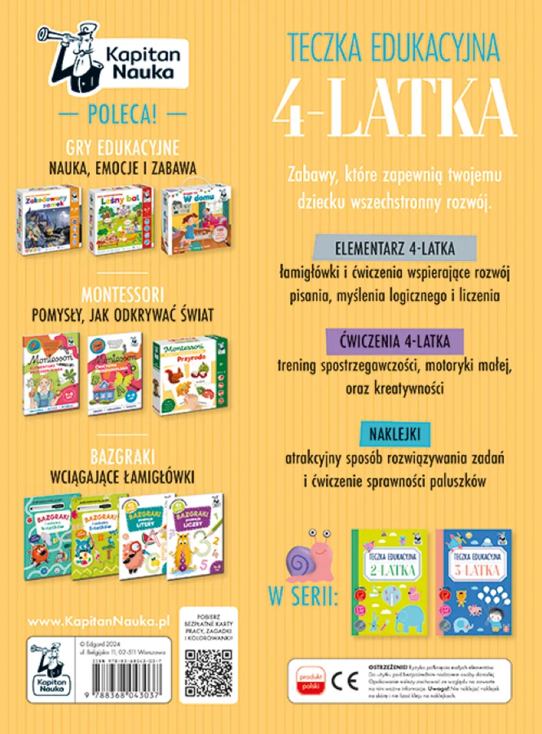 Kapitan Nauka. Teczka edukacyjna 4-latka