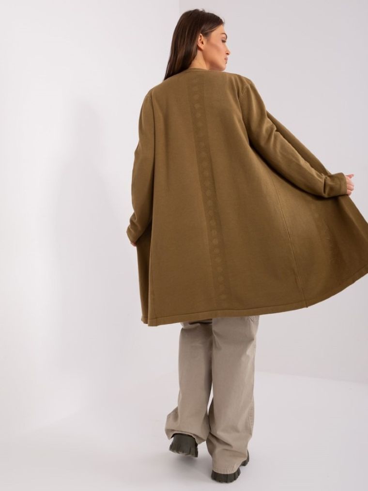 Kardigan damski, khaki, Italy Moda