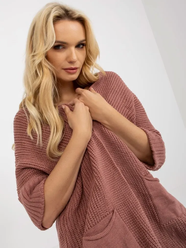 Kardigan damski, różowy, Rue Paris