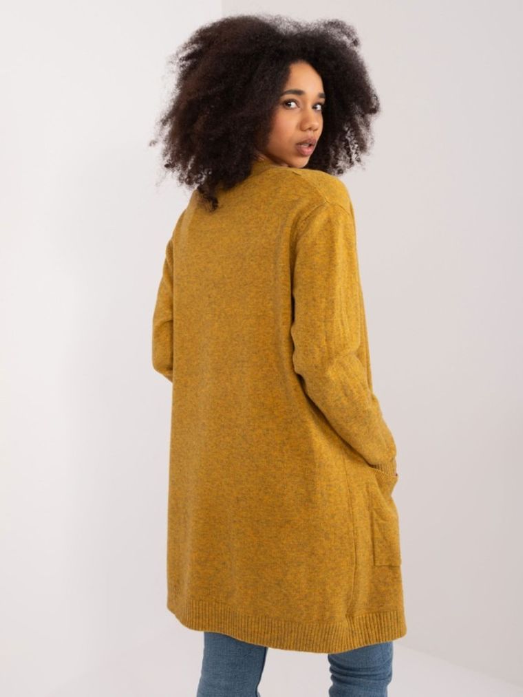 Kardigan damski, żółty, Factory Price