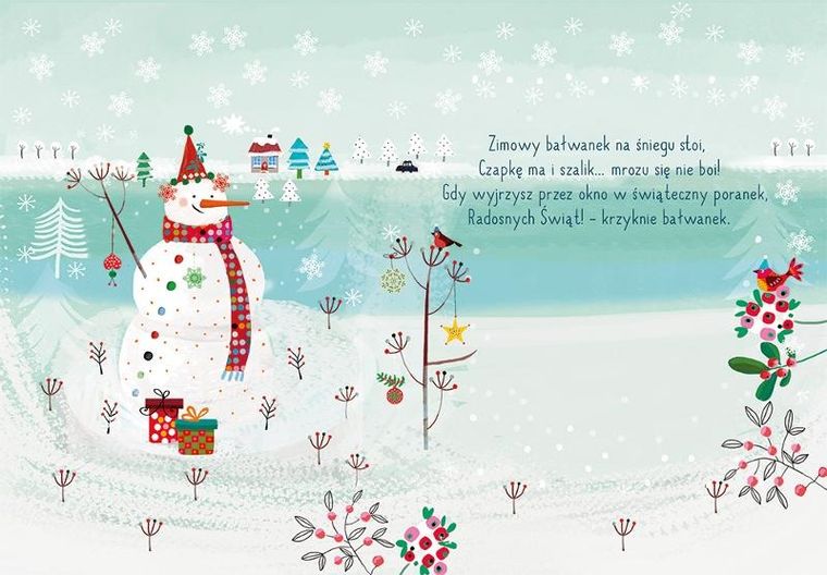 Karnet B6, Boże Narodzenie, bałwan