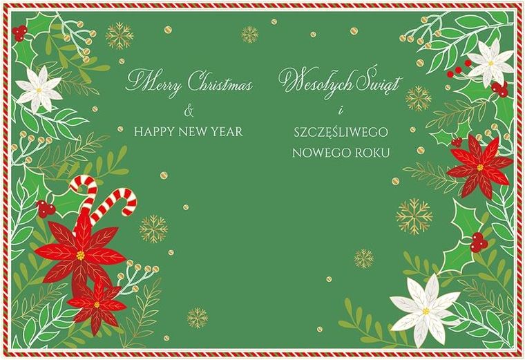 Karnet B6, Boże Narodzenie, świąteczna rękawica