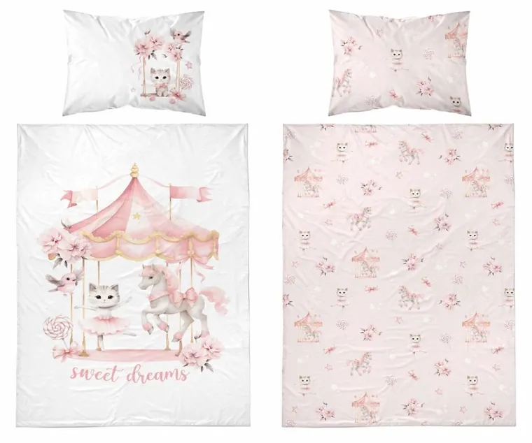 Karuzela, 2-częściowy komplet pościeli dziecięcej, 100-135 cm