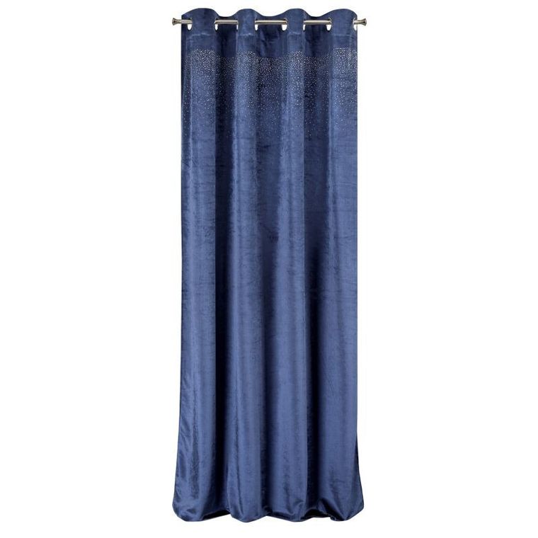 Kasandra, zasłona welwetowa na przelotkach, zdobiona cyrkoniami, 140-250 cm