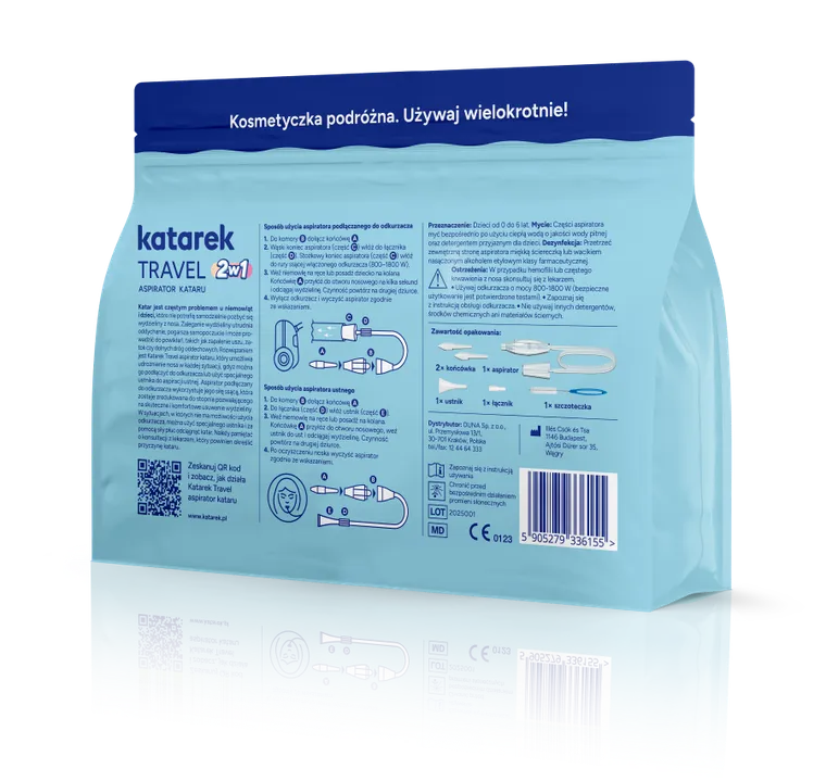 Katarek Travel, aspirator podróżny, 2w1