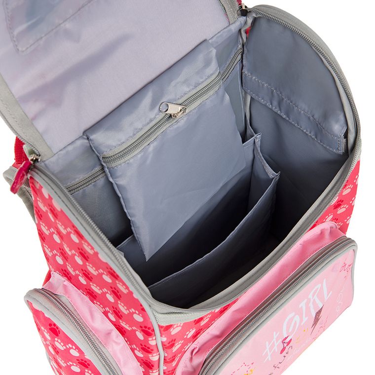 Kayokki, Buldog, tornister szkolny, plecak szkolny, różowy