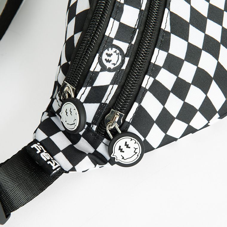 Kayokki, saszetka na biodra, Szachownica, czarno-biała