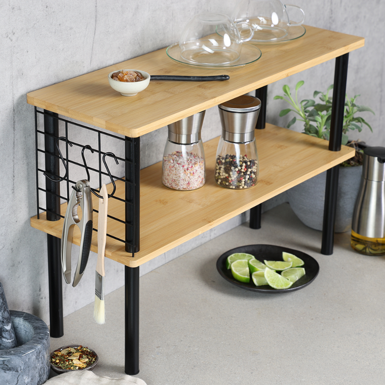 Kesper, bambusowa półka kuchenna na blat, 55-20-38 cm