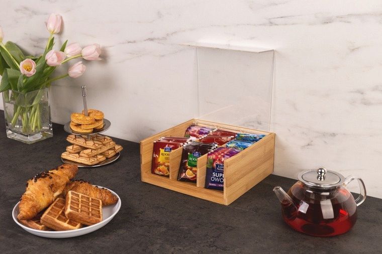 Kesper, herbaciarka z bambusa, 6 przegródek