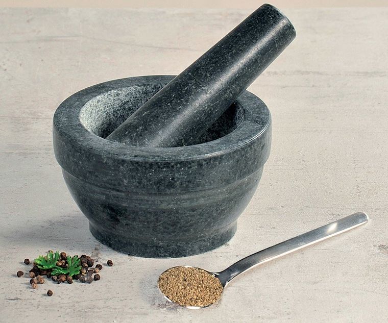 Kesper, moździerz z tłuczkiem z granitu