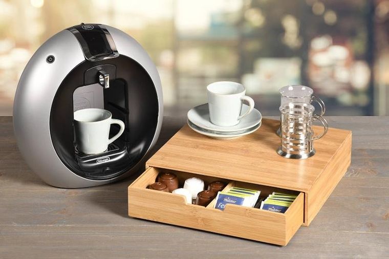 Kesper, pojemnik na kapsułki do kawy, bambus, 34-31 cm