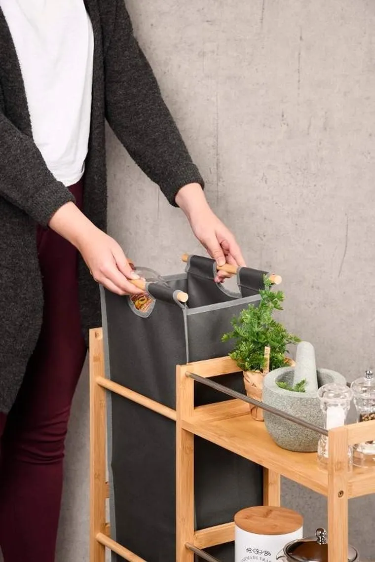 Kesper, regał na kółkach, 3 poziomowy, wyciągana torba