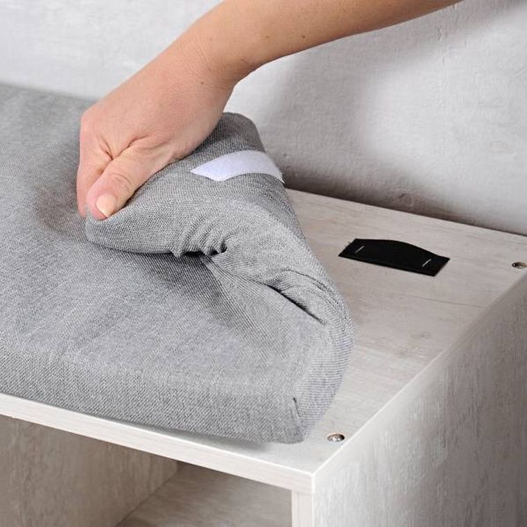 Kesper, szafka na buty z siedziskiem, bielone drewno